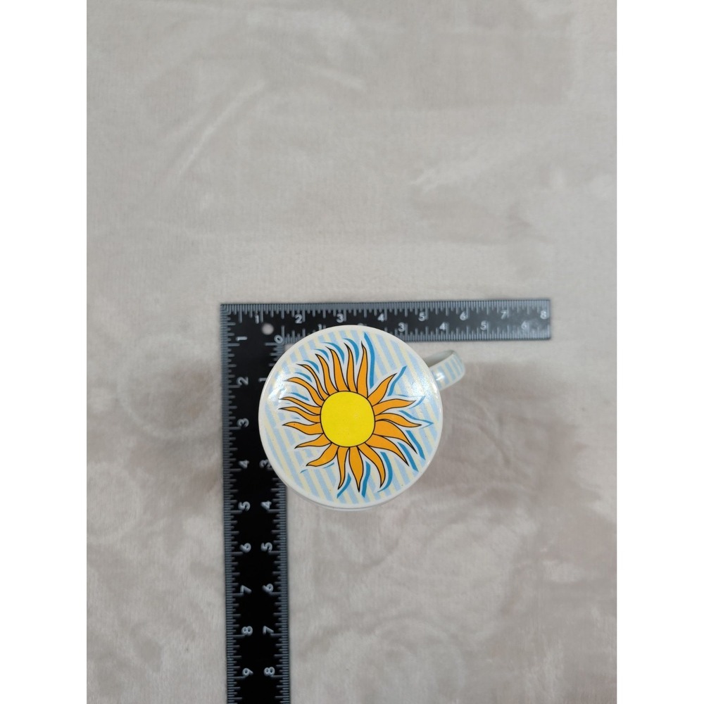 Sigris Spanish Quote Tea Infuser Mug with Lid Ceramic Strainer Sun Rainbow Blue - Picture 10 of 11